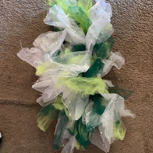 Custom made green and white glitter tutu